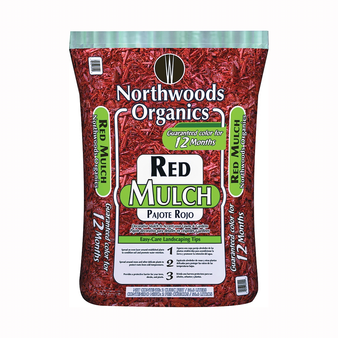Northwoods Organics WNW03250 Decorative Mulch, Red Bag - 1