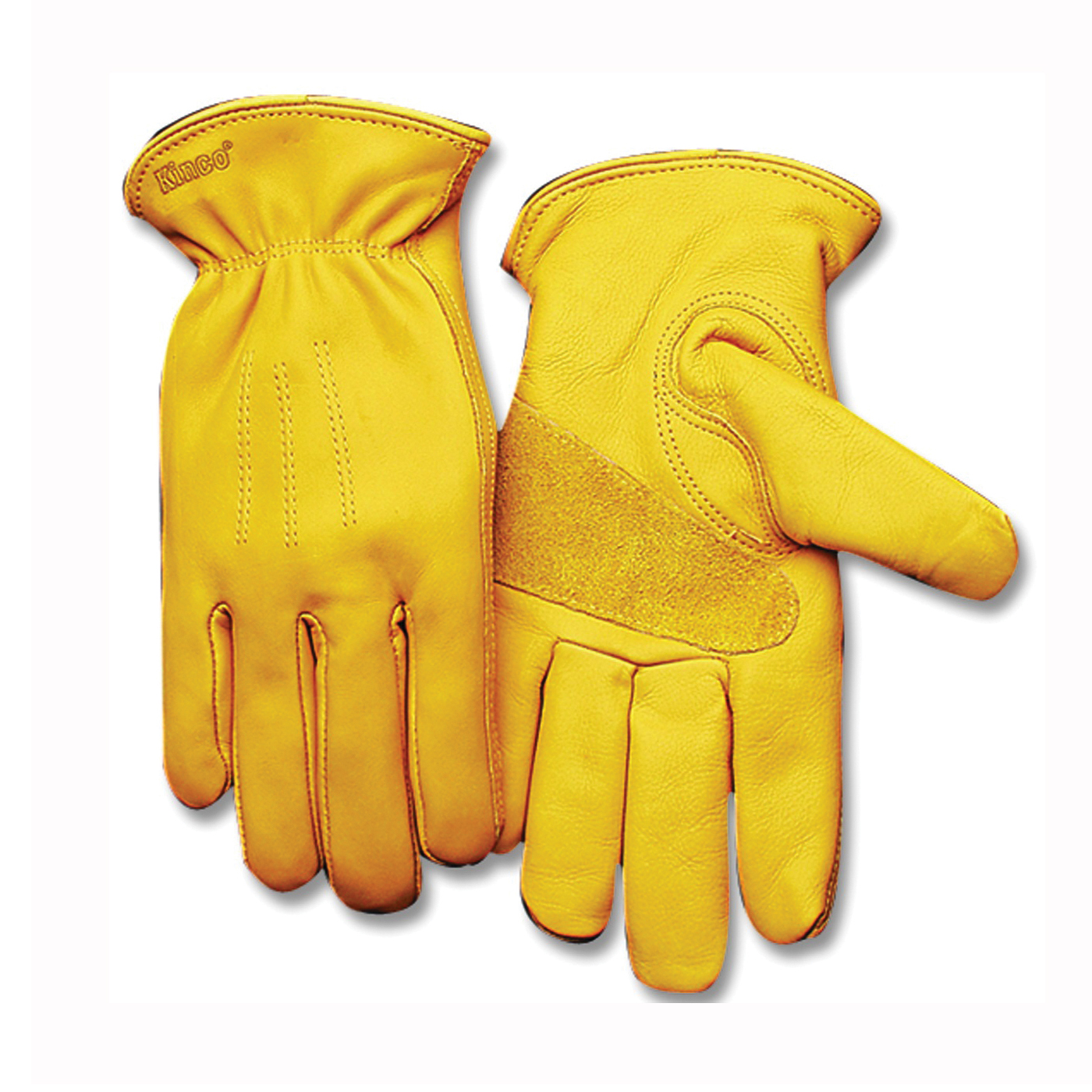 198HK-L Premium-Grade Driver Gloves, Men's, L, 11 in L, Keystone Thumb, Easy-On Cuff, Cowhide Leather, Gold