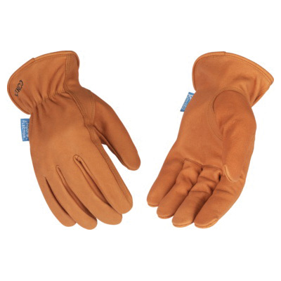 381P-L Gloves, L, Keystone Thumb, Elastic Cuff, Buffalo Leather