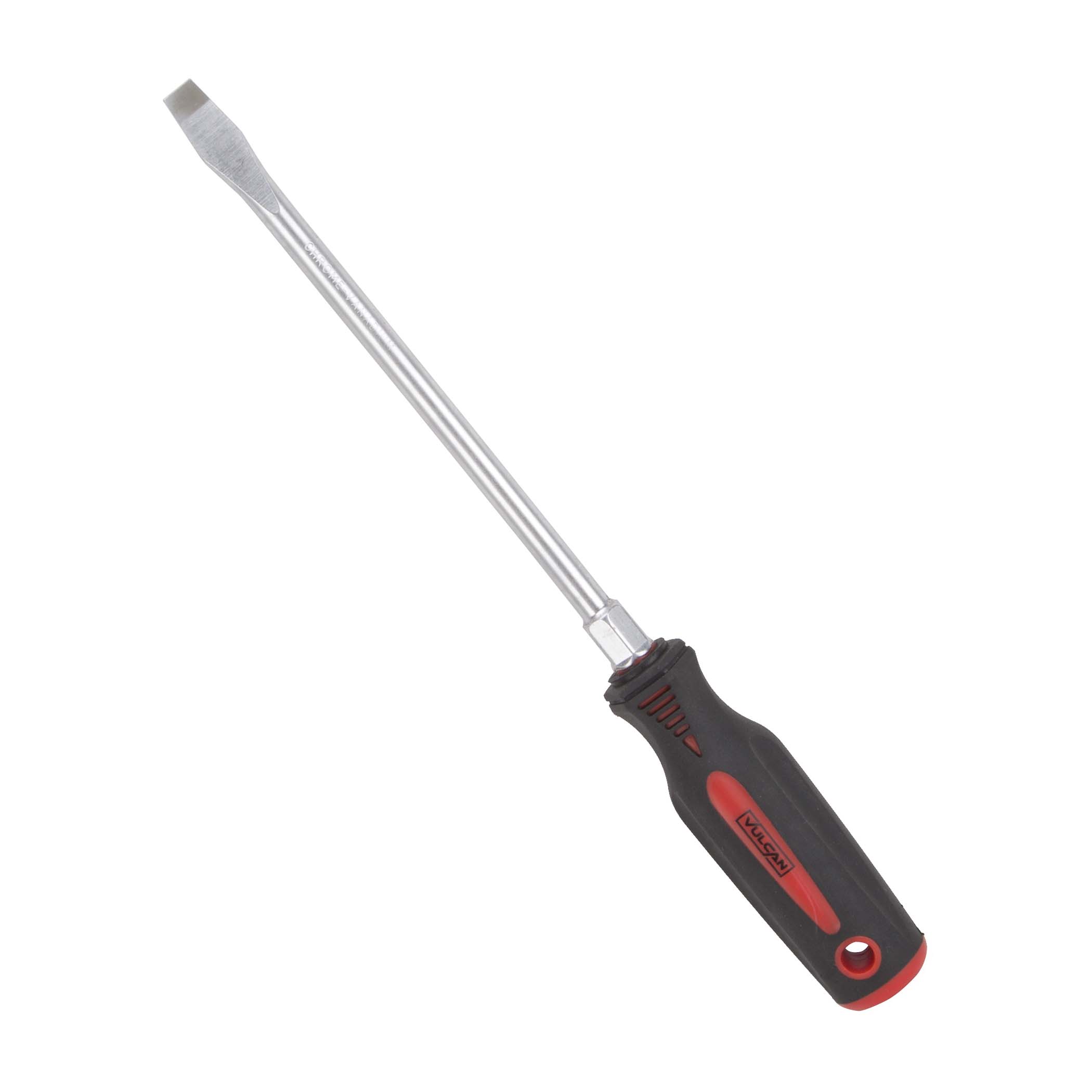 Screwdriver, Slotted Drive, 12-1/2 in OAL, 8 in L Shank