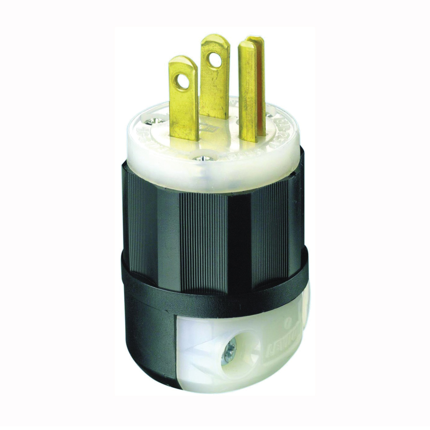 Leviton 026-05266-0PB Electrical Plug, 15/64 to 11/16 in, 2-Pole, 15 A, 125 V, NEMA: NEMA 5-15P, Black/White