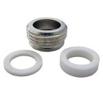 Larsen 09-1453NL Hose Aerator Adapter, 55/64 x 15/16 in, Male x Female, 3/4 in, MHT, Brass, Chrome