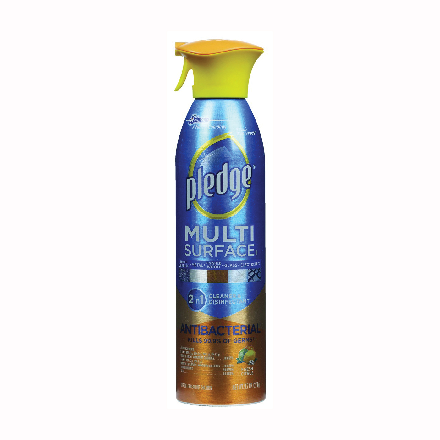 72354 Cleaner, 9.7 oz Can, Citrus, Clear
