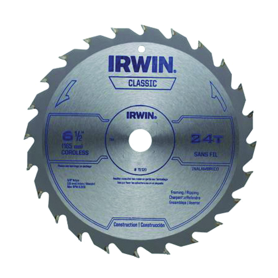 15030 Circular Saw Blade, 7-1/4 in Dia, 5/8 in Arbor, 16-Teeth, Carbide Cutting Edge, Applicable Materials: Wood