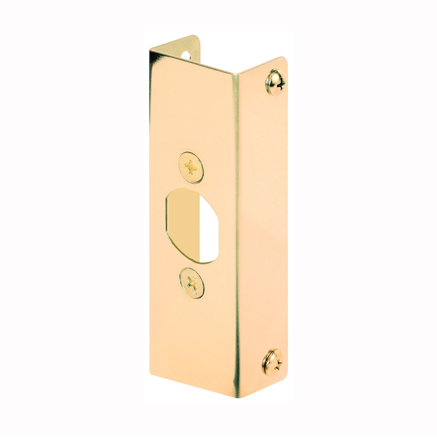 U 9566 Door Edge Reinforcer, 1-3/8 in Thick Door, Brass, Brass, 4-1/2 in H, 1 in W