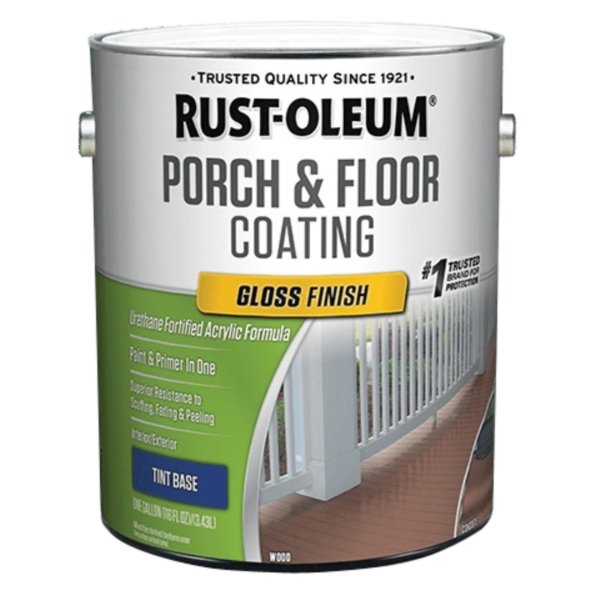 Rust-Oleum 320471 Porch and Floor Paint, Gloss, 1 gal, Can, 300 to 400 sq-ft/gal Coverage Area