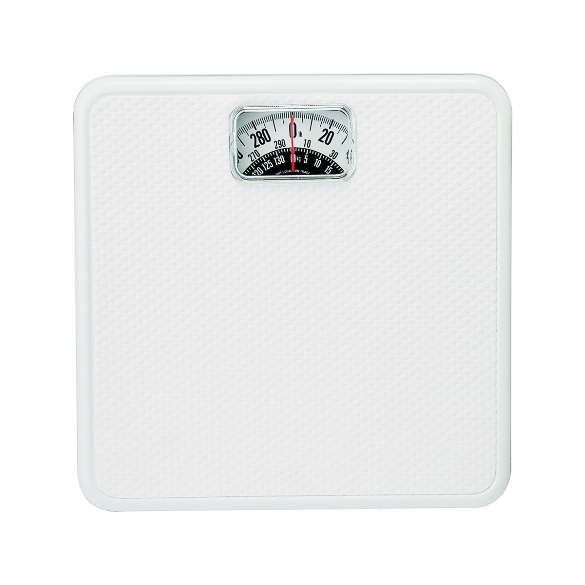 Taylor 20005014T Bathroom Scale, 300 lb Capacity, Analog Display, White, 10-3/4 in OAW, 10.3 in OAD, 1.8 in OAH - 1