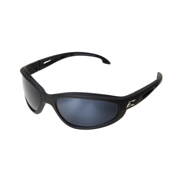 Edge TSM21-G15-7 Polarized Safety Glasses, Silver Lens, Black Frame, Unisex, Polycarbonate Lens, Full Frame, Nylon Frame