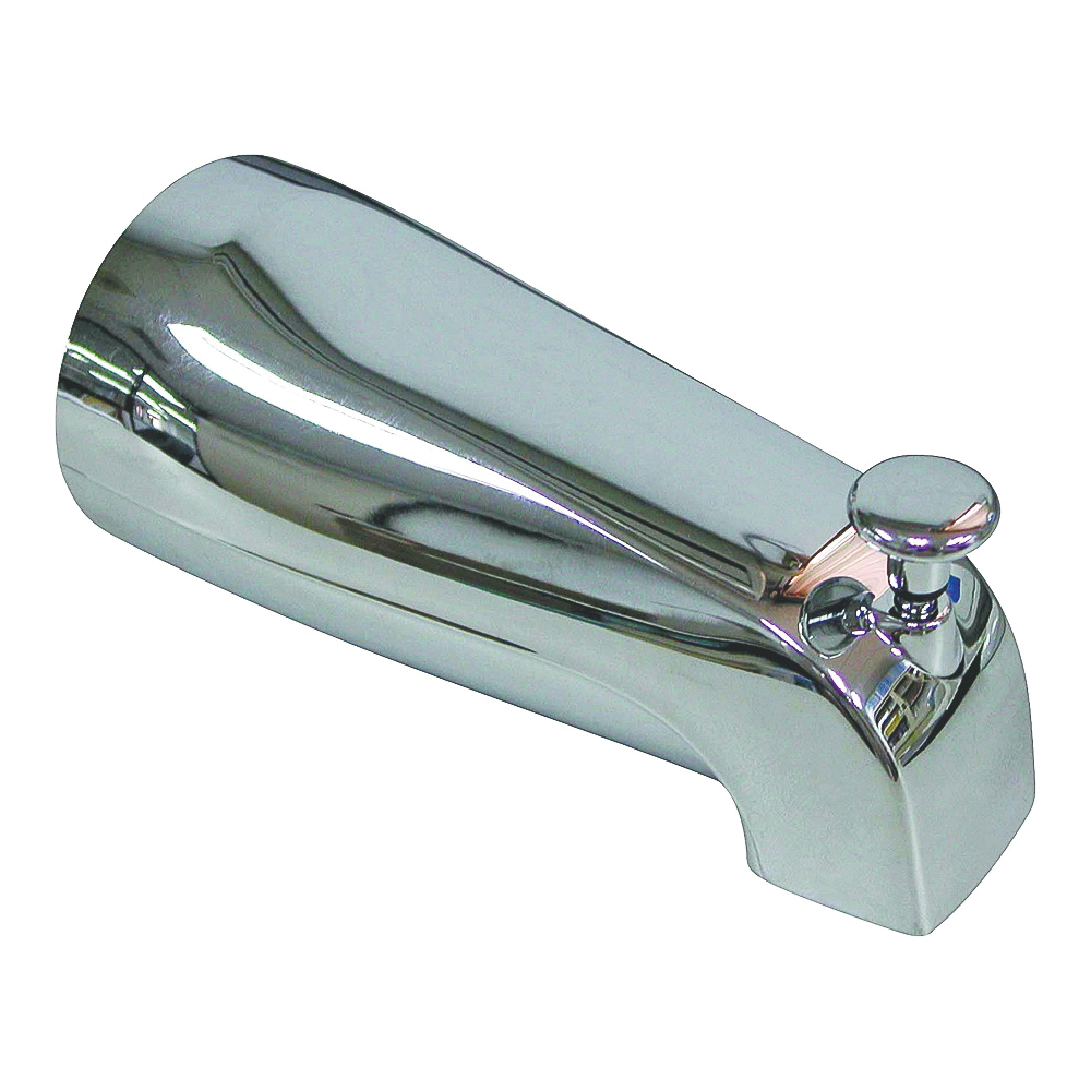 PMB-046 Bathtub Spout, 5-3/8 in L, 1/2 in Connection, IPS, Zinc, Chrome Plated