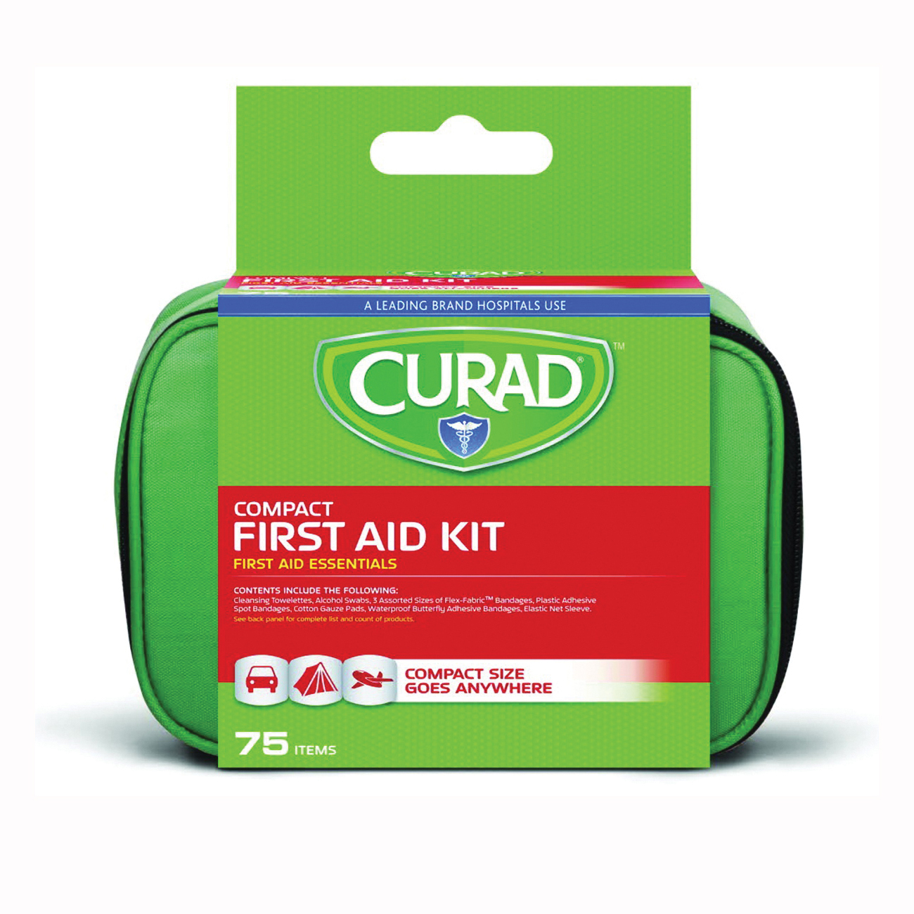 CURFAK200RB Compact Latex-Free First Aid Kit, 75-Piece