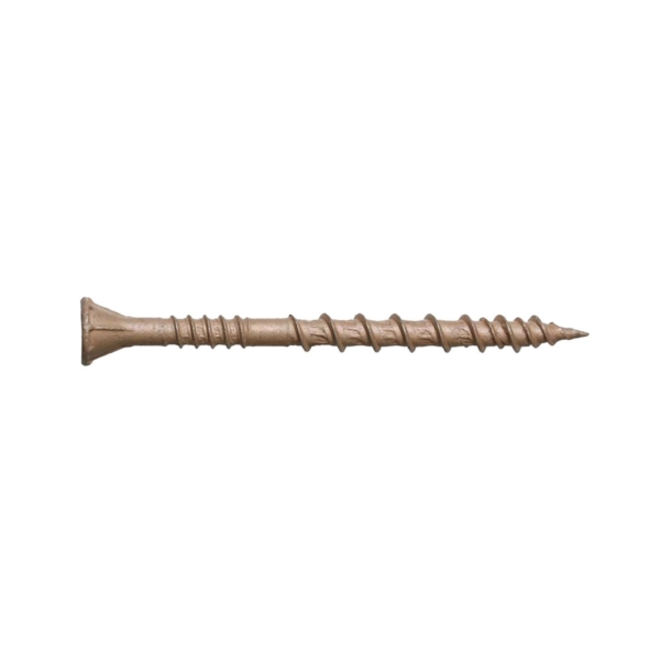 DSVT212S Deck Screw, Tan, 2-1/2 in L, Ribbed Head, T25 Drive, Steel