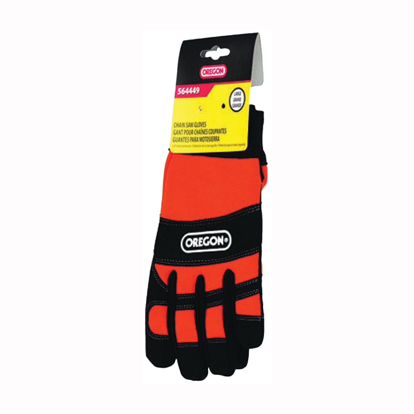 564449 Safety Gloves, L, Knit Wrist Cuff, Leather