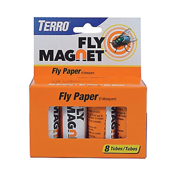 Fly Magnet T518 Fly Paper Trap, Solid, 8 Pack