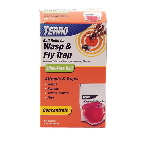 TERRO T513 Wasp and Fly Trap, Liquid, Vinegar, 6.7 fl-oz - 1