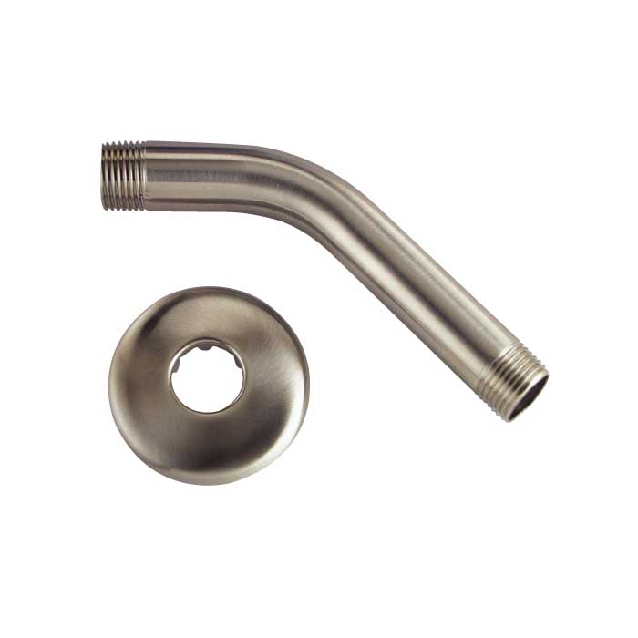 A558215NP-OBF1 Shower Arm with Flange, 1/2-14 Connection, Threaded, 2.25 in L, Stainless Steel