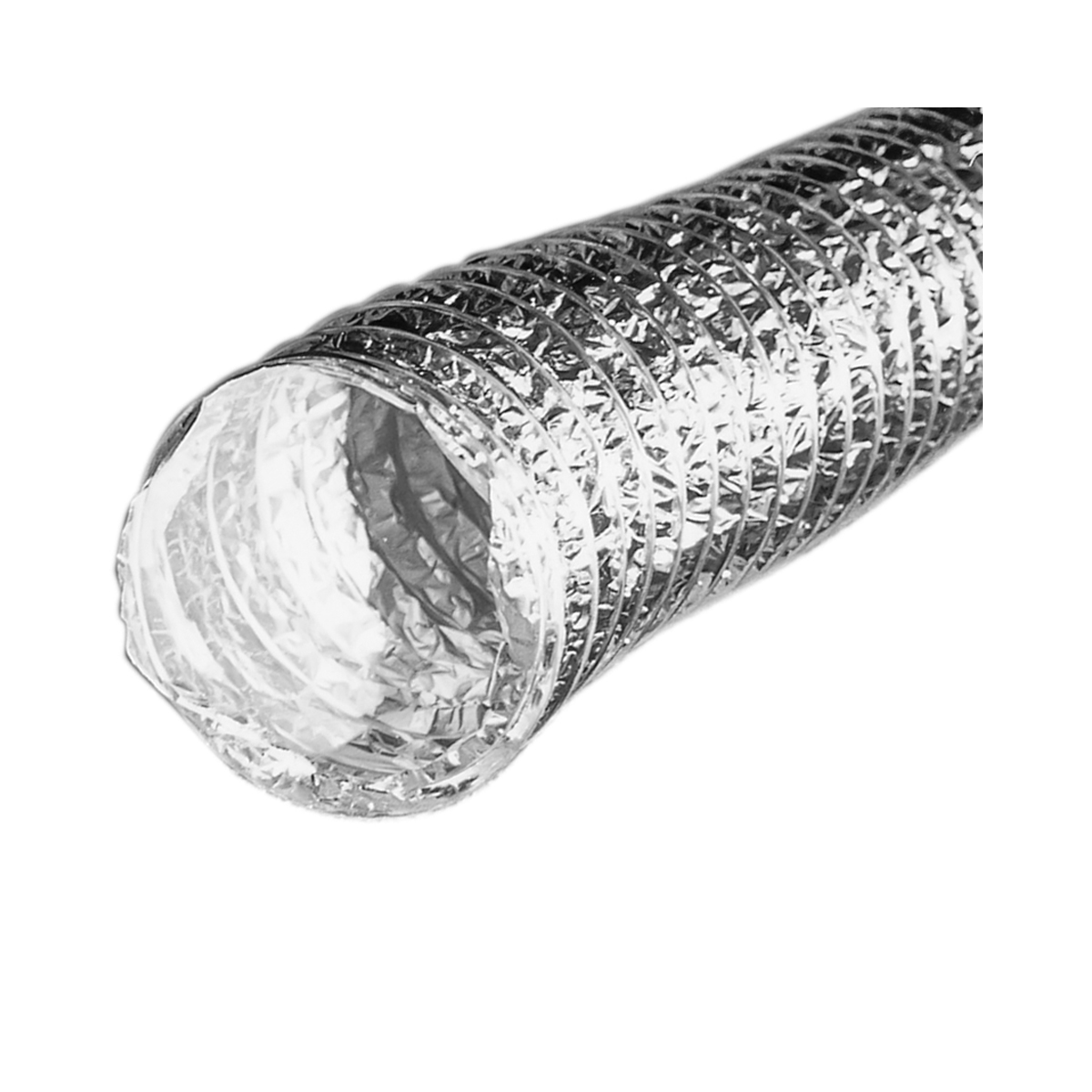 Builder's Best 110222 Foil Duct, 4 in, 25 ft L, Metalized Polyester/Aluminum/Polyester Laminate - 1