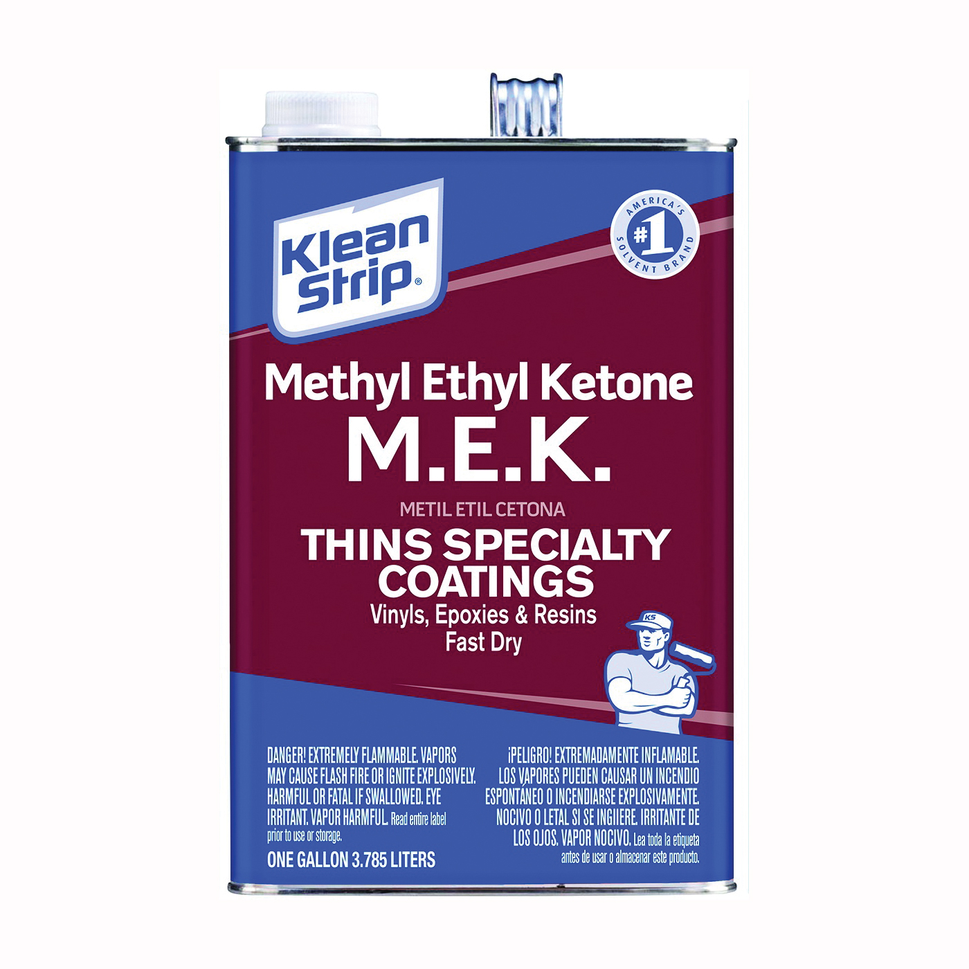 GME71 Methyl Ethyl Ketone Thinner, Liquid, Characteristic Ketone, 1 gal, Can
