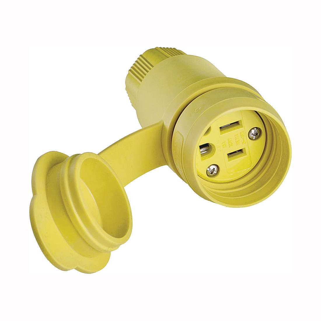 15W47-K Electrical Connector, 2 -Pole, 15 A, 125 V, IP66, NEMA: NEMA 5-15, Yellow