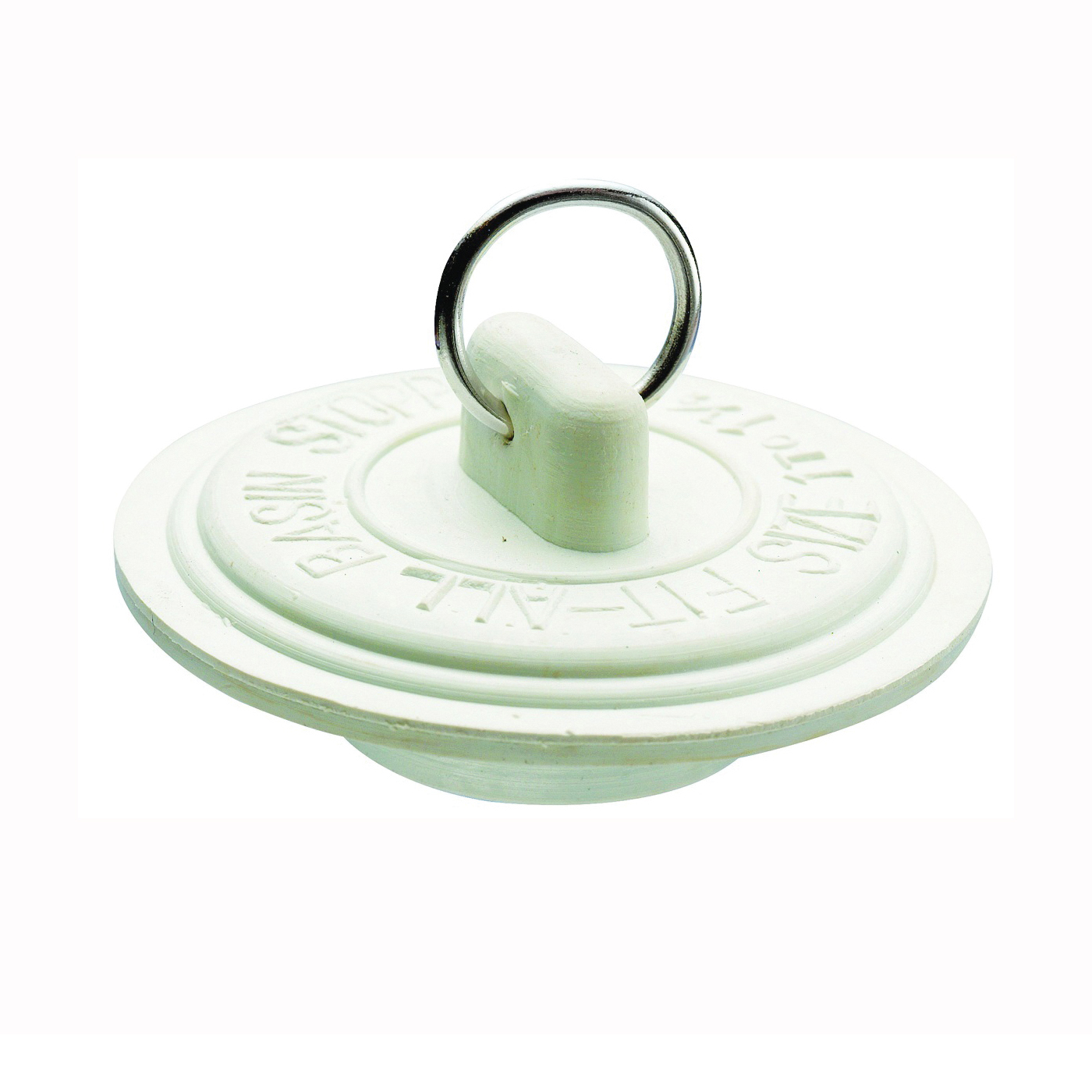 Duo Fit Series PP820-6 Drain Stopper, Rubber, White, For: 1-5/8 to 1-3/4 in Sink