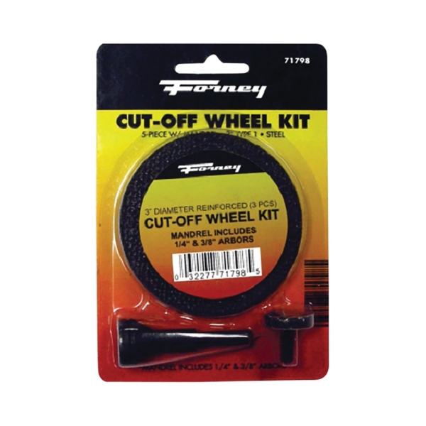 Forney 71798 Cut-Off Wheel Kit, 3 in Dia - 1