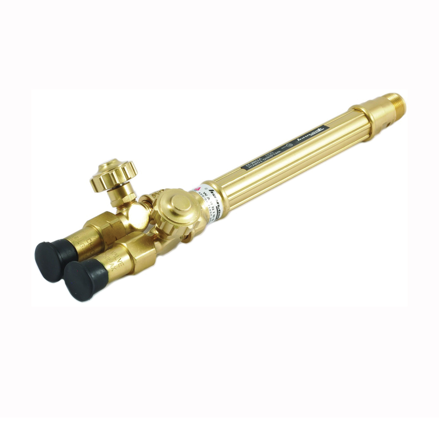 87093 Torch Handle, Compatible, Medium Duty, Oxy-Acetylene, Tough Extruded Brass