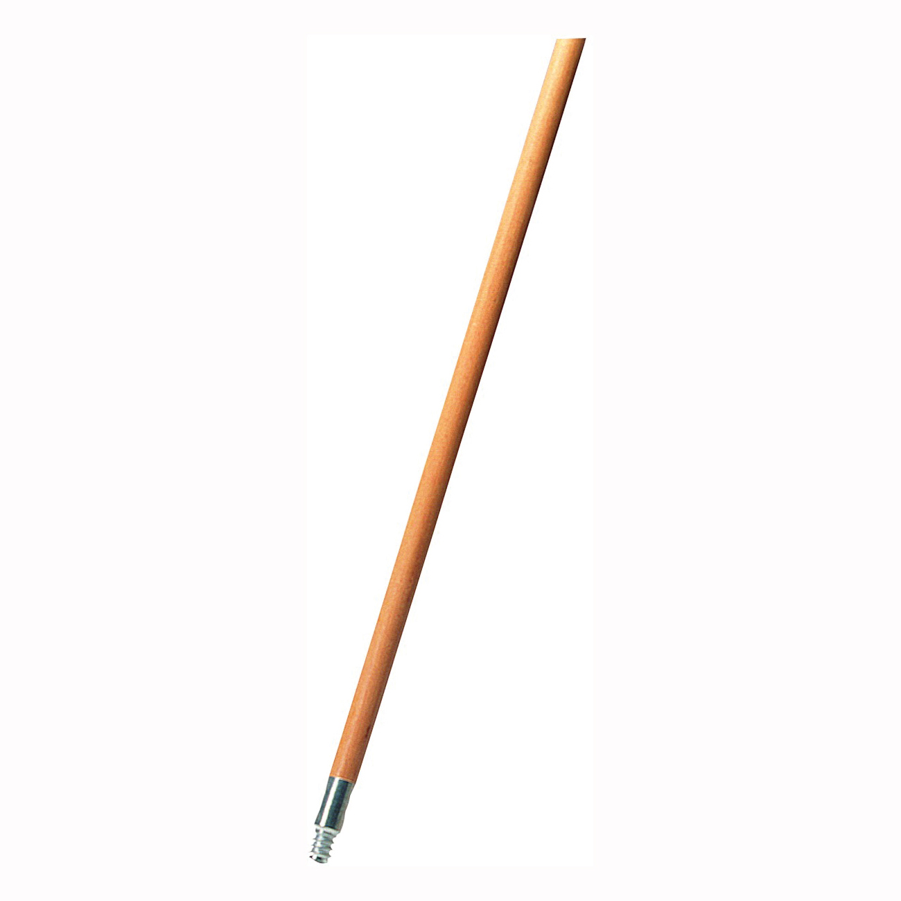 Rubbermaid FG636400LAC Broom Handle, 1-5/16 in Dia, 60 in L, Threaded, Wood, Brown - 1