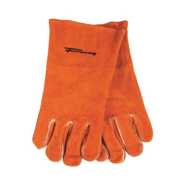 53432 Welding Gloves, Men's, XL, Gauntlet Cuff, Leather Palm, Brown, Wing Thumb, Leather Back