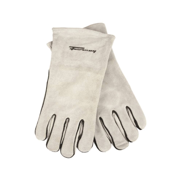 53429 Welding Gloves, Men's, XL, Gauntlet Cuff, Leather Palm, Gray, Wing Thumb, Leather Back