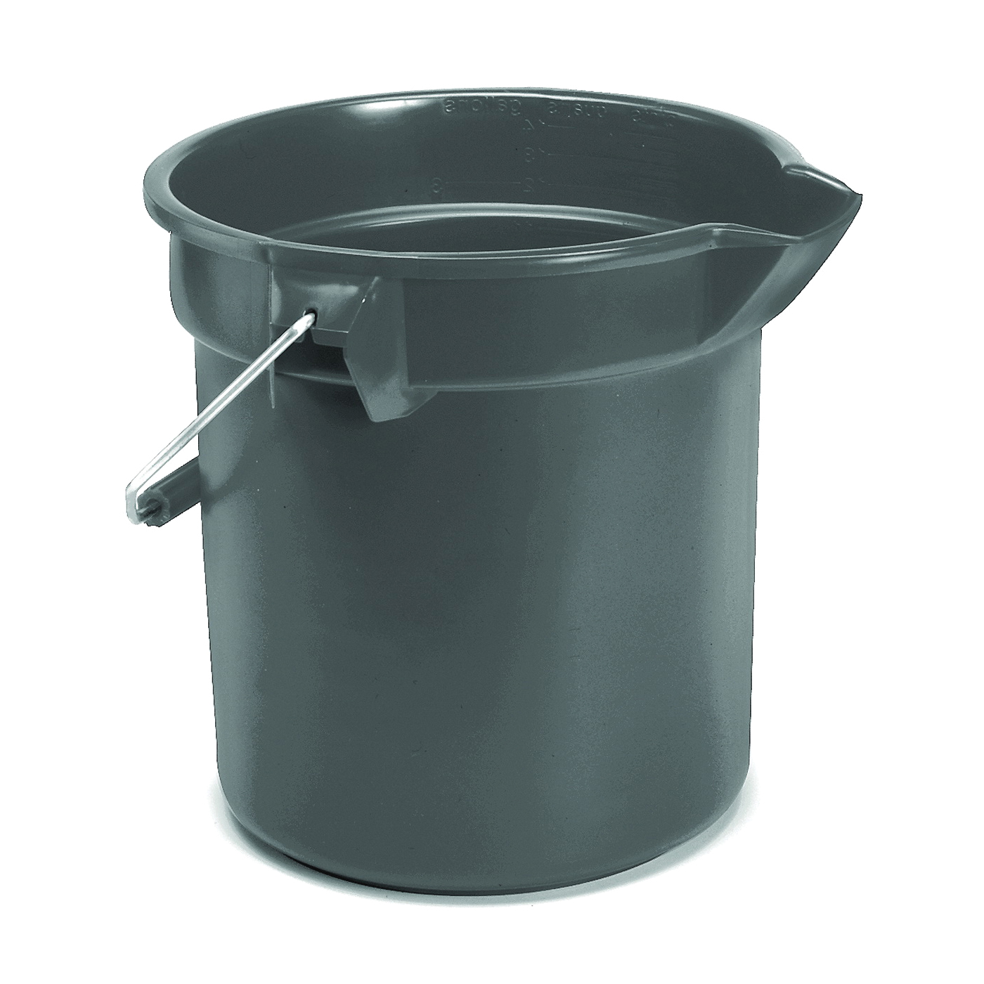Professional Plus FG296300GRAY Bucket, 10 qt Capacity, 10-1/2 in Dia, Polyethylene, Gray