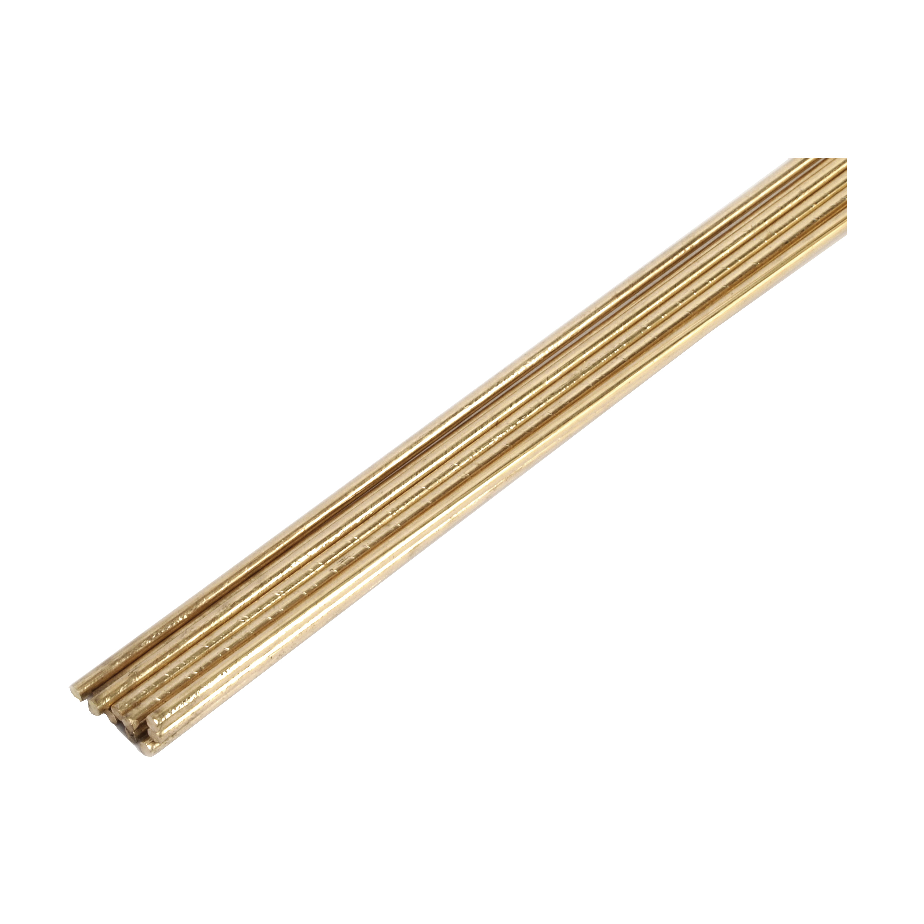 47300 Gas Brazing Rod, 1/8 in Dia, 18 in L, Brass