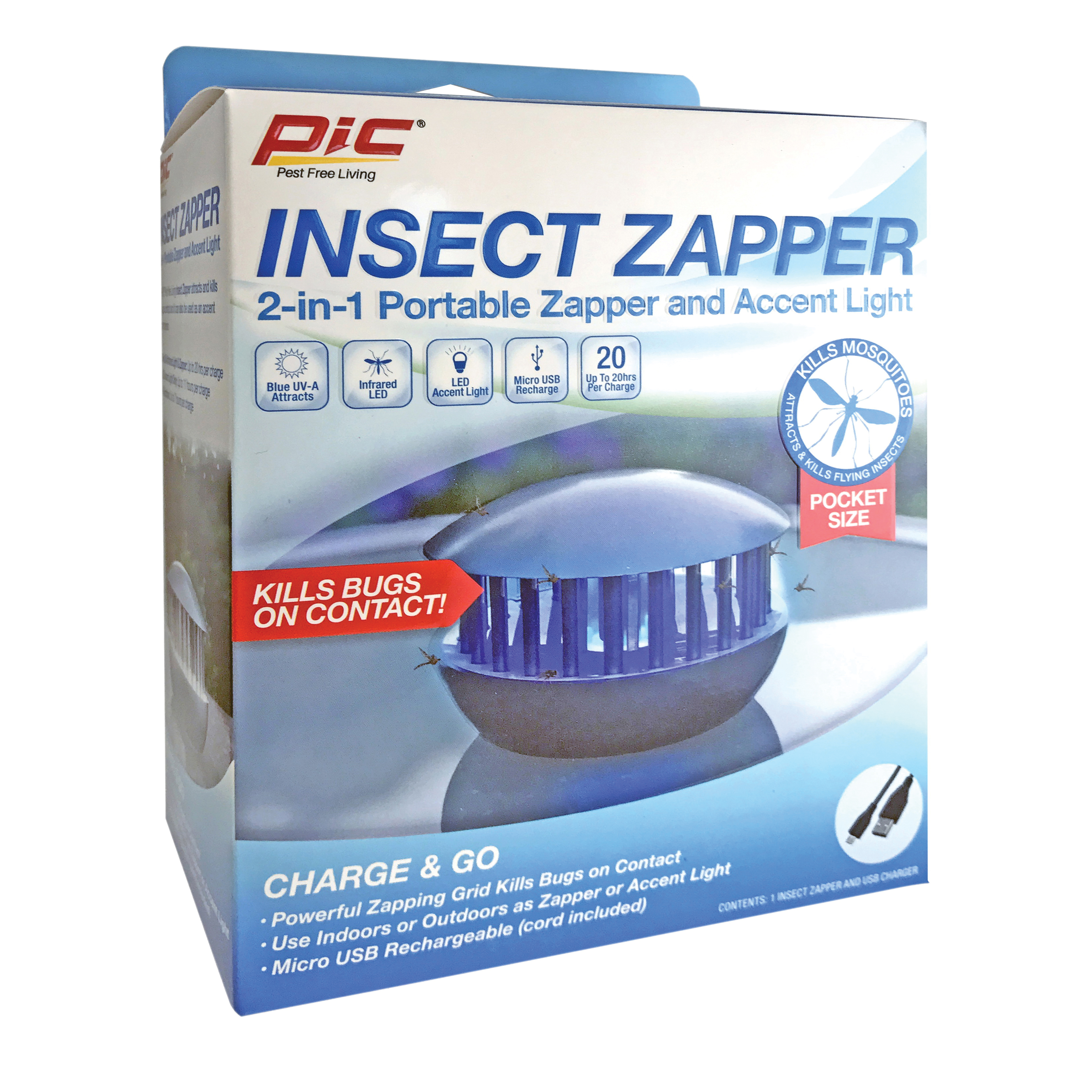 Pic PBZ Insect Zapper, Gray - 1