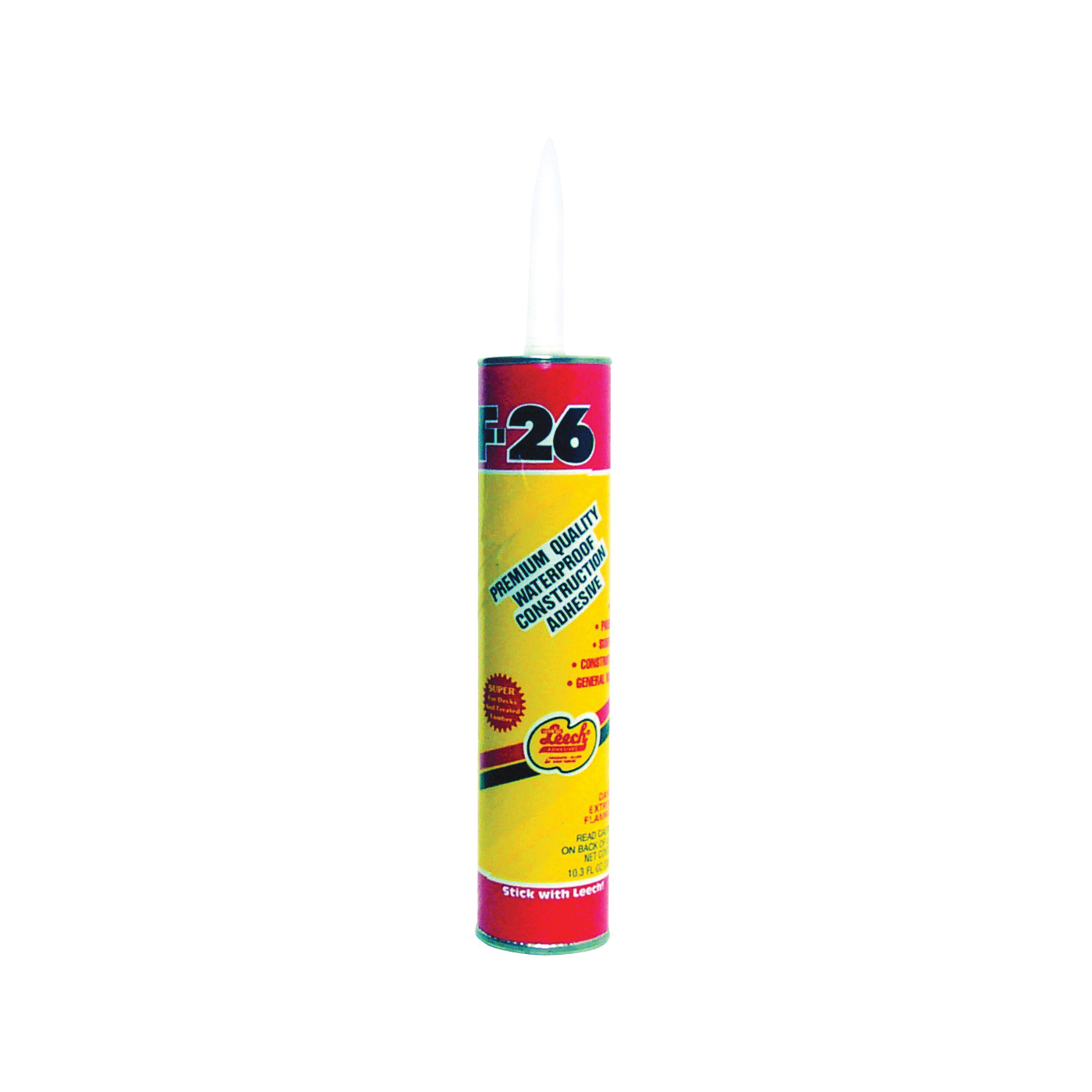 Leech Adhesives F26-33-12 Construction Adhesive, Beige, 10 fl-oz Cartridge