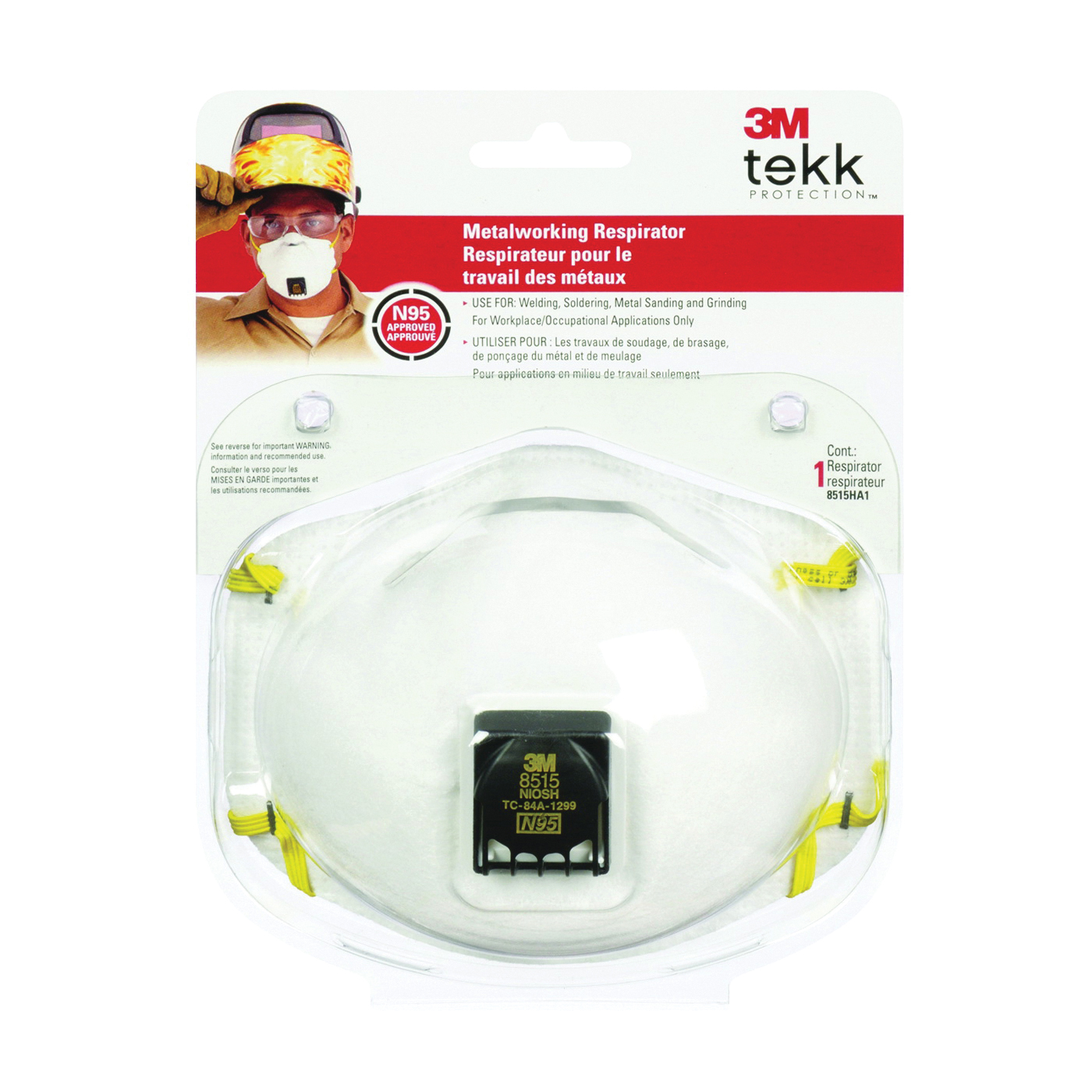 TEKK Protection 8515HA1-A/R8515ES Disposable Respirator, N95 Filter Class