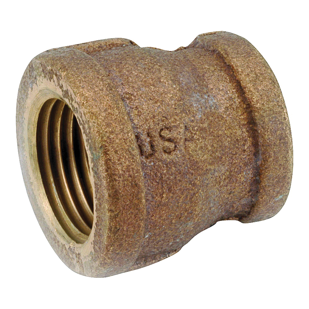 738119-2016 Reducing Pipe Coupling, 1-1/4 x 1 in, FIPT, Brass, 200 psi Pressure