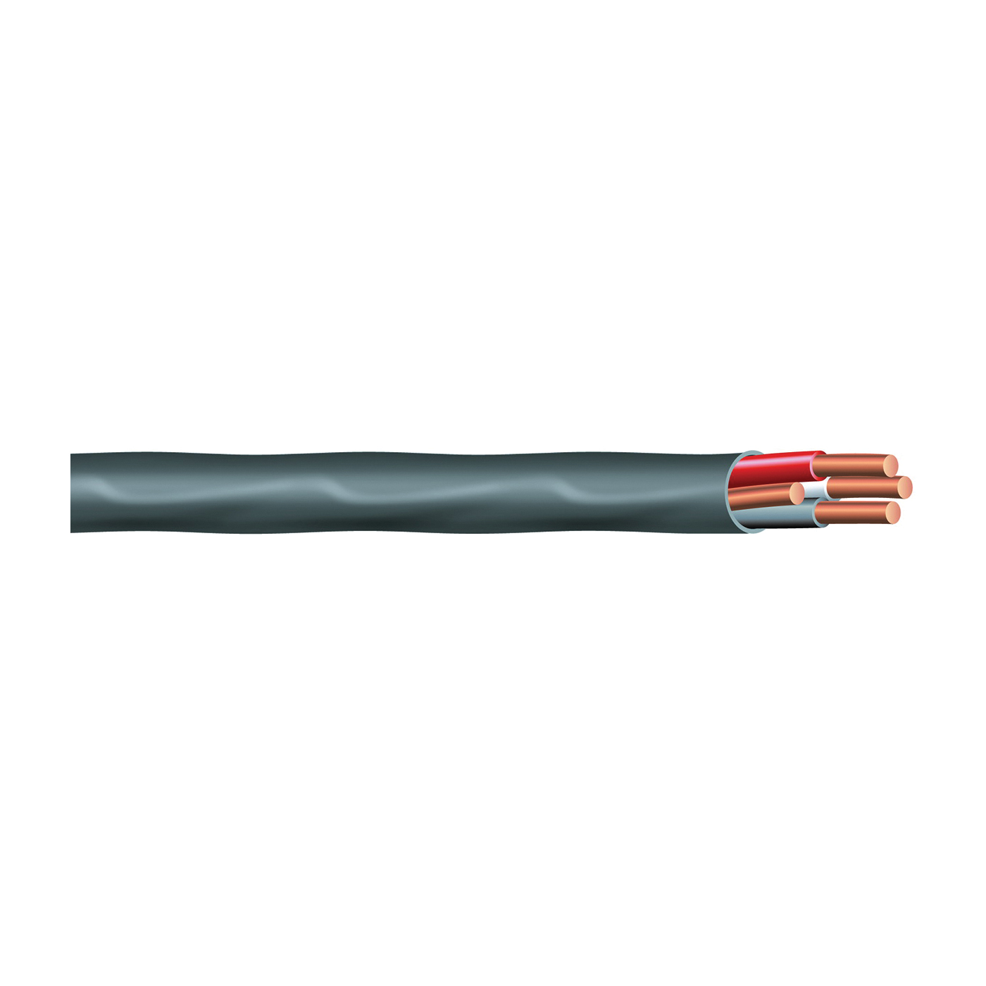63949221 Sheathed Cable, 8 AWG Wire, 3 -Conductor, 25 ft L, Copper Conductor, PVC Insulation