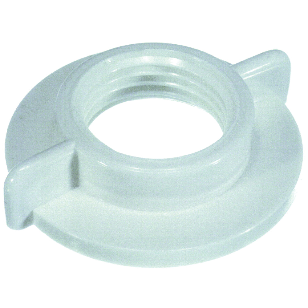 88736 Faucet Locknut, Universal, Plastic, White, For: 1/2 in IPS Connections