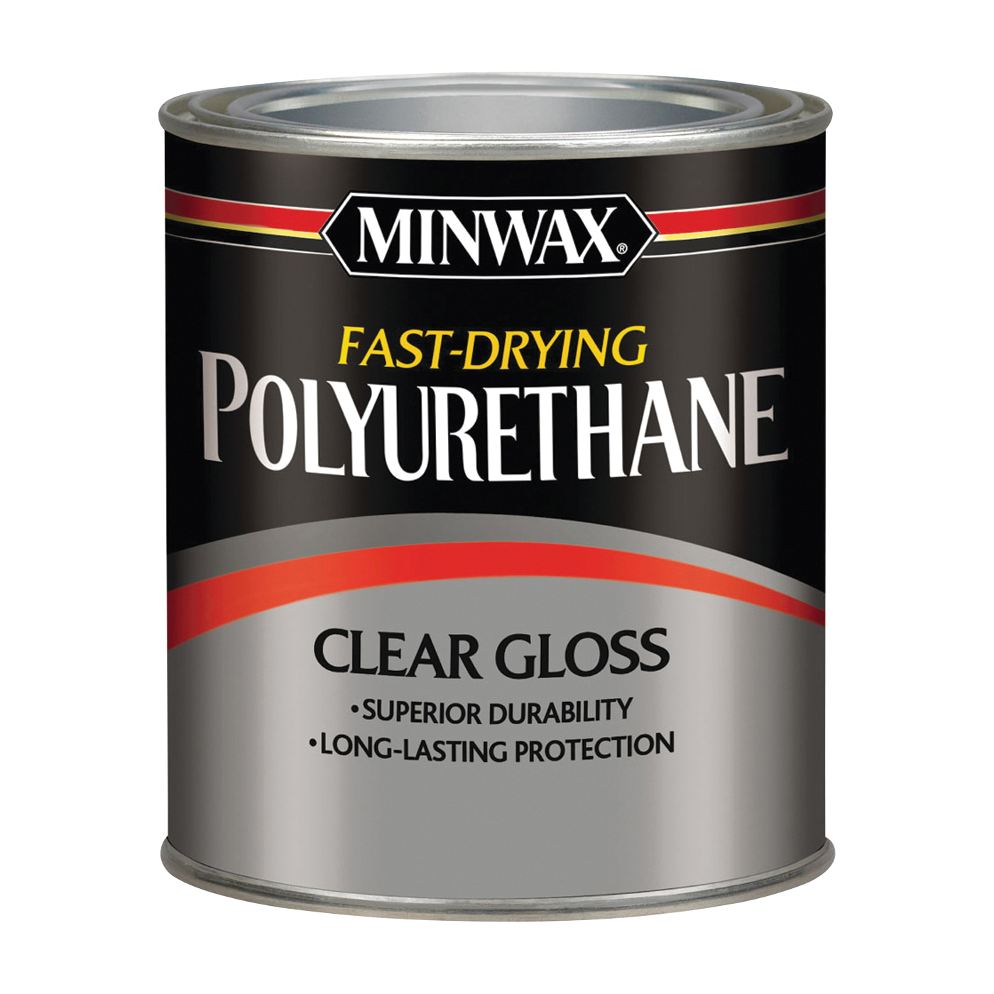63000444 Polyurethane Paint, Gloss, Liquid, Clear, 1 qt, Can