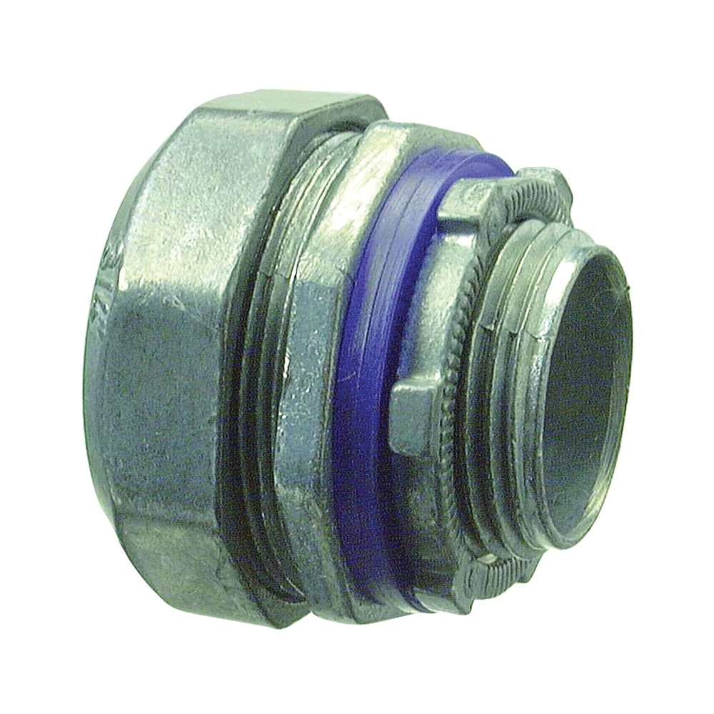 16215B Conduit Connector, 1-1/2 in Compression, Zinc