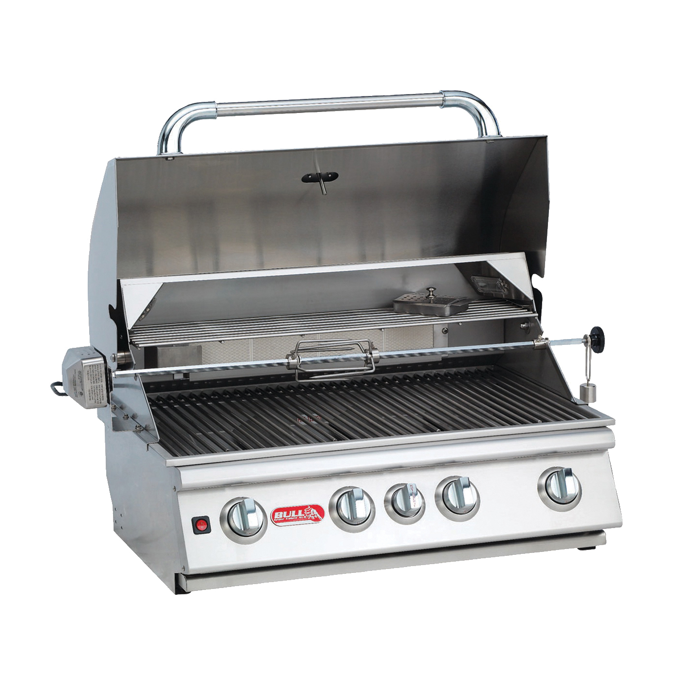 Angus 47628 Gas Grill Head, 75000 Btu, LP, 4-Burner, 210 sq-in Secondary Cooking Surface, Stainless Steel Body
