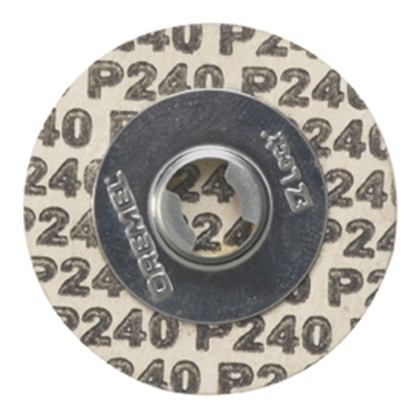 Dremel EZ Lock Series EZ413SA Sanding Disc, 1-1/4 in Dia, 240 Grit, Fine