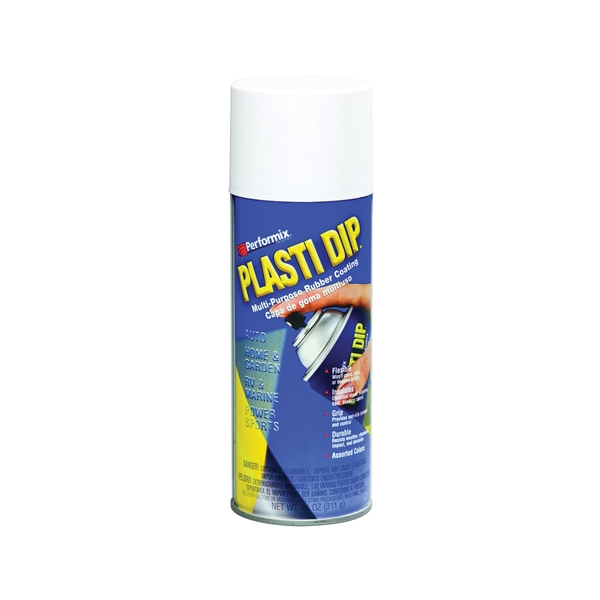 Plasti Dip 11207-6 Rubberized Spray Coating, White, 11 oz, Can - 1
