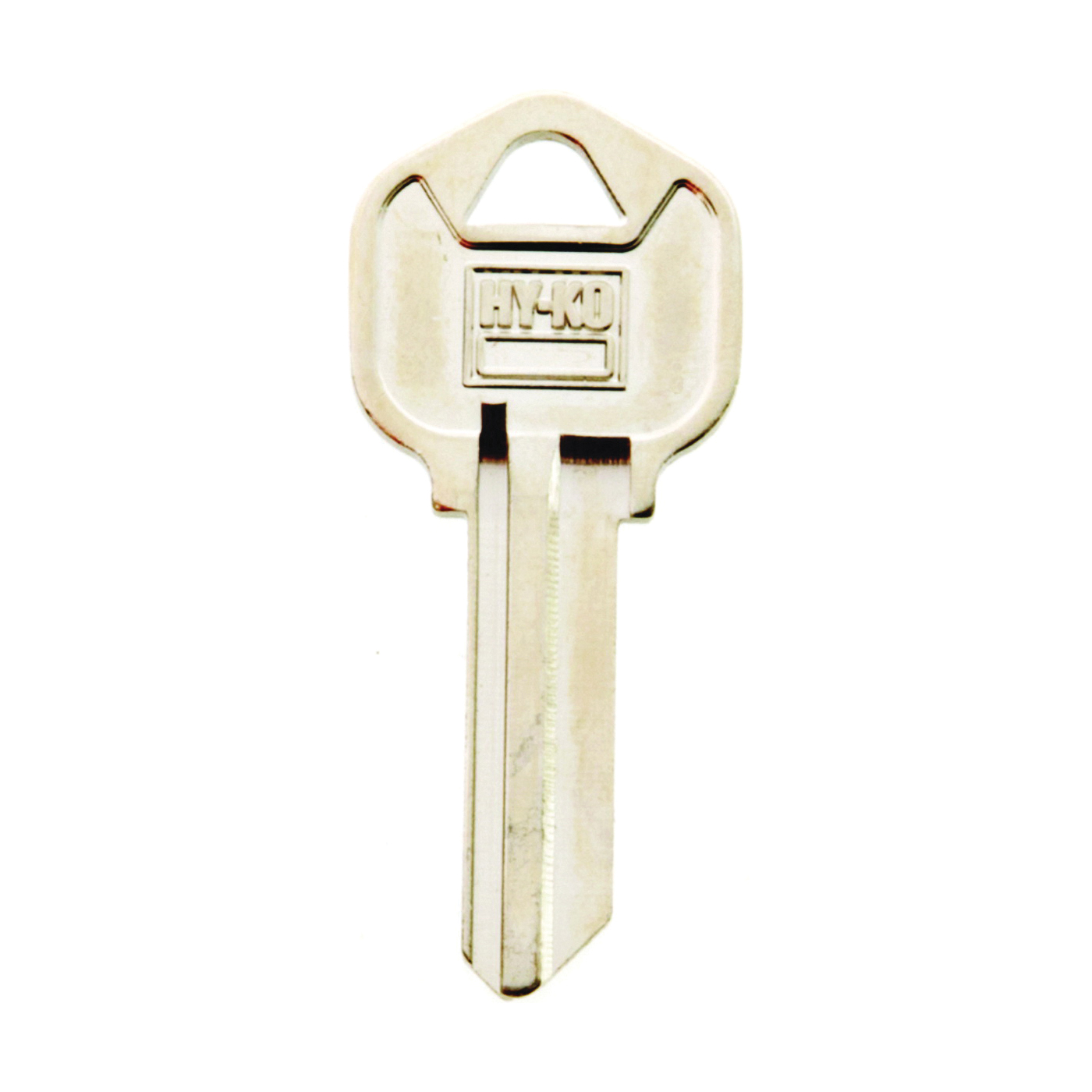 Hy-Ko 11050KW1 Key Blank, Brass, Nickel, For: Kwikset Cabinet, House Locks and Padlocks, KW1 Key Number