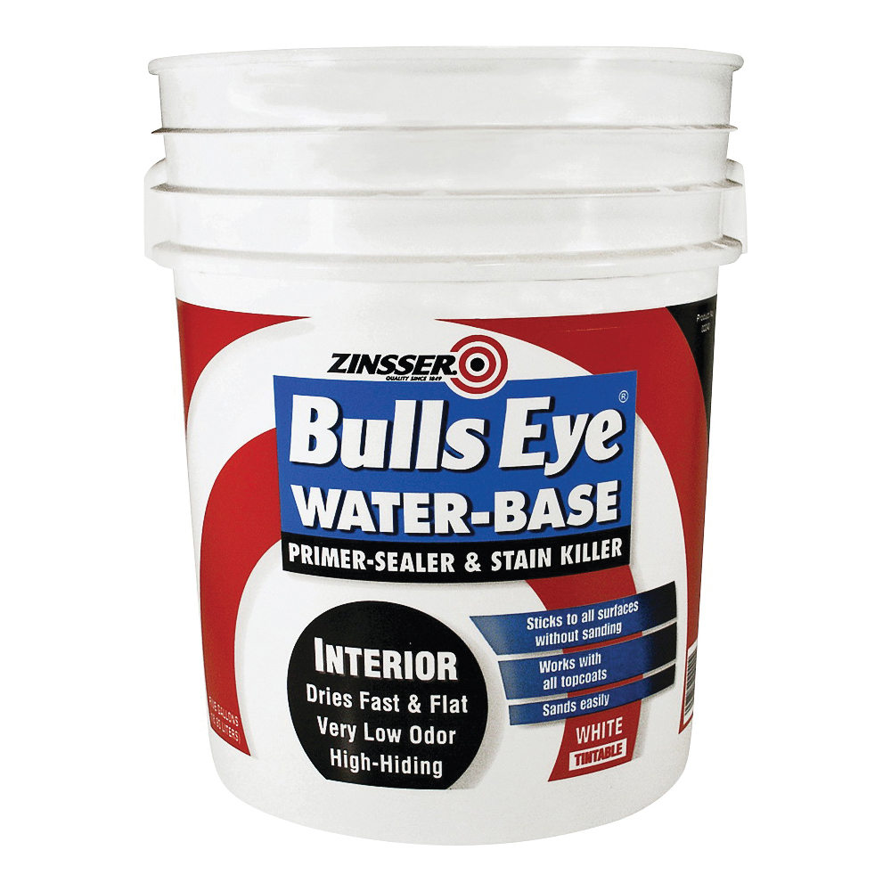 Bulls Eye 02240 Primer and Sealer, Flat, White, 5 gal, Can