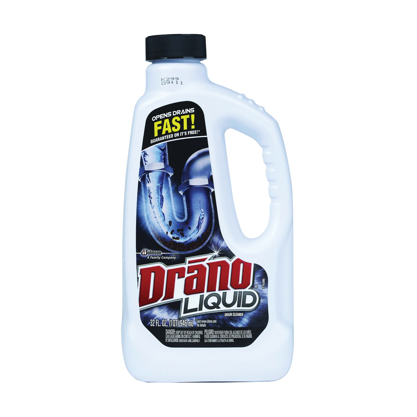Drano 116 Clog Remover, Liquid, Natural, Bleach, 32 oz Bottle - 1