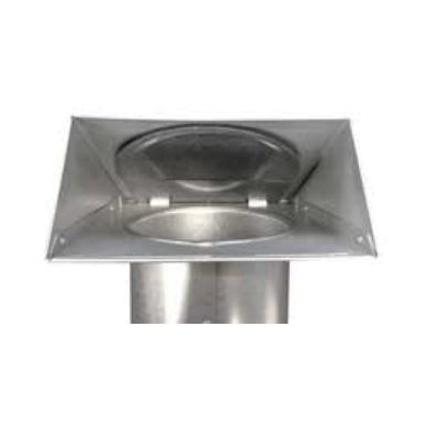 Builder's Best AWM620 Series 111066 Vent Hood with Flapper, 5 in Duct, Aluminum Hood - 4