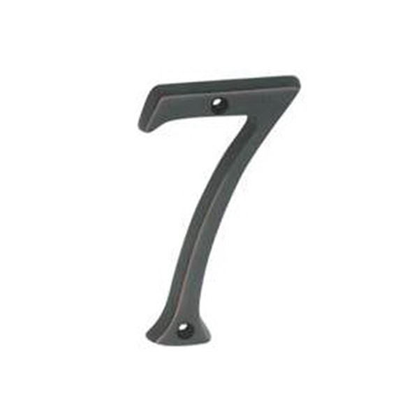 Schlage SC2-3076-716 House Number, Character: 7, 4 in H Character, Bronze Character, Solid Brass