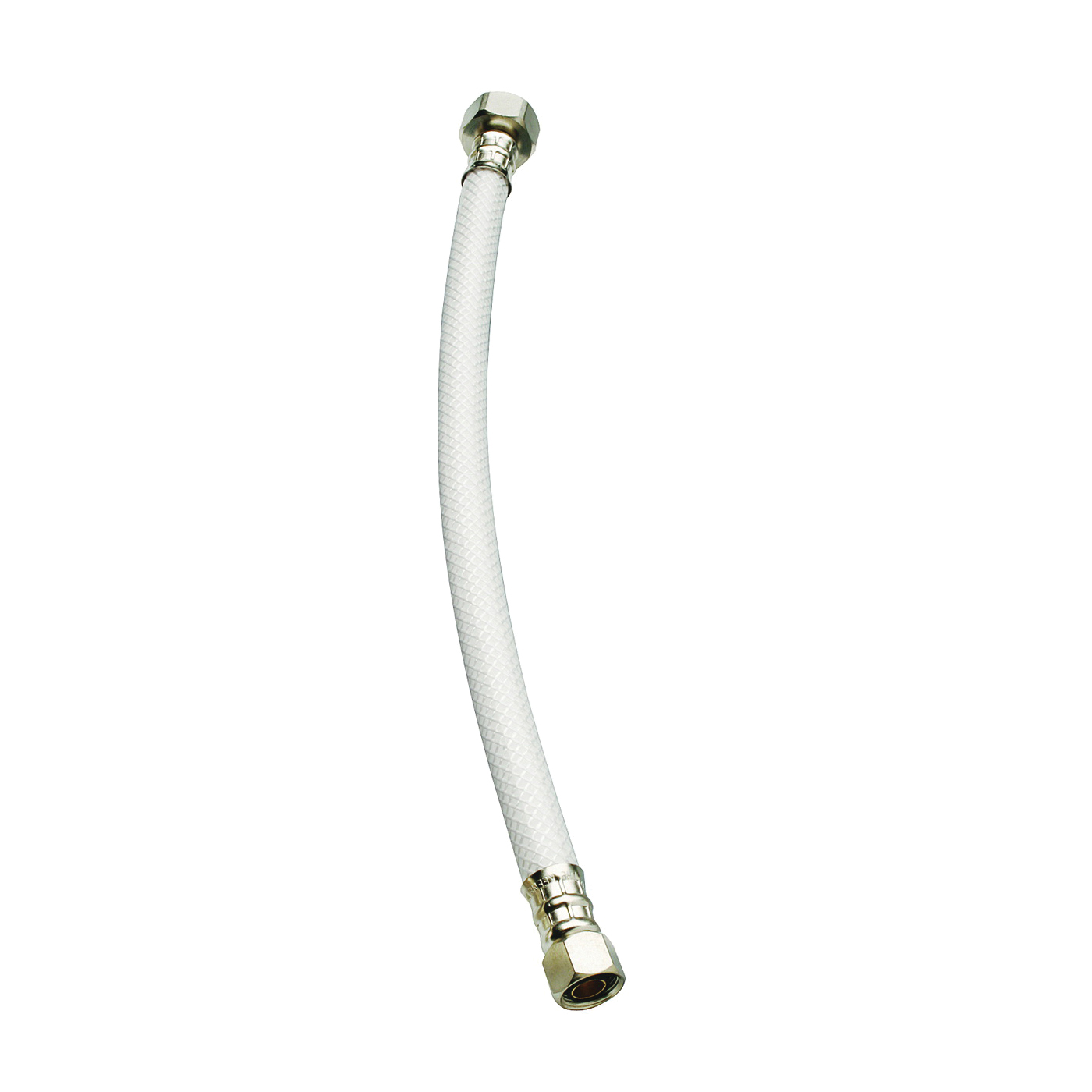 EZ Series PP23860LF Sink Supply Tube, 3/8 in Inlet, Compression Inlet, 1/2 in Outlet, FIP Outlet, Vinyl Tubing