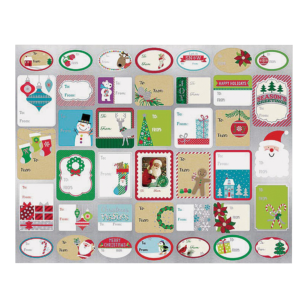Hometown Holidays IG87436/68113 Sticky Gift Tag, Assorted, Occasions: Christmas, Self Adhesives Gift Tags, Paper - 1