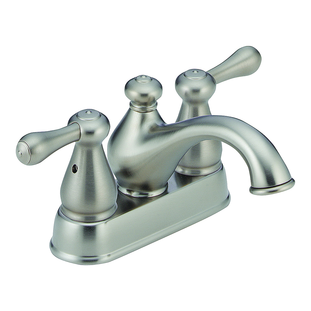 Leland Series 2578LFSS-278SS Bathroom Faucet, 1.2 gpm, 2-Faucet Handle, Brass, Stainless Steel, Lever Handle