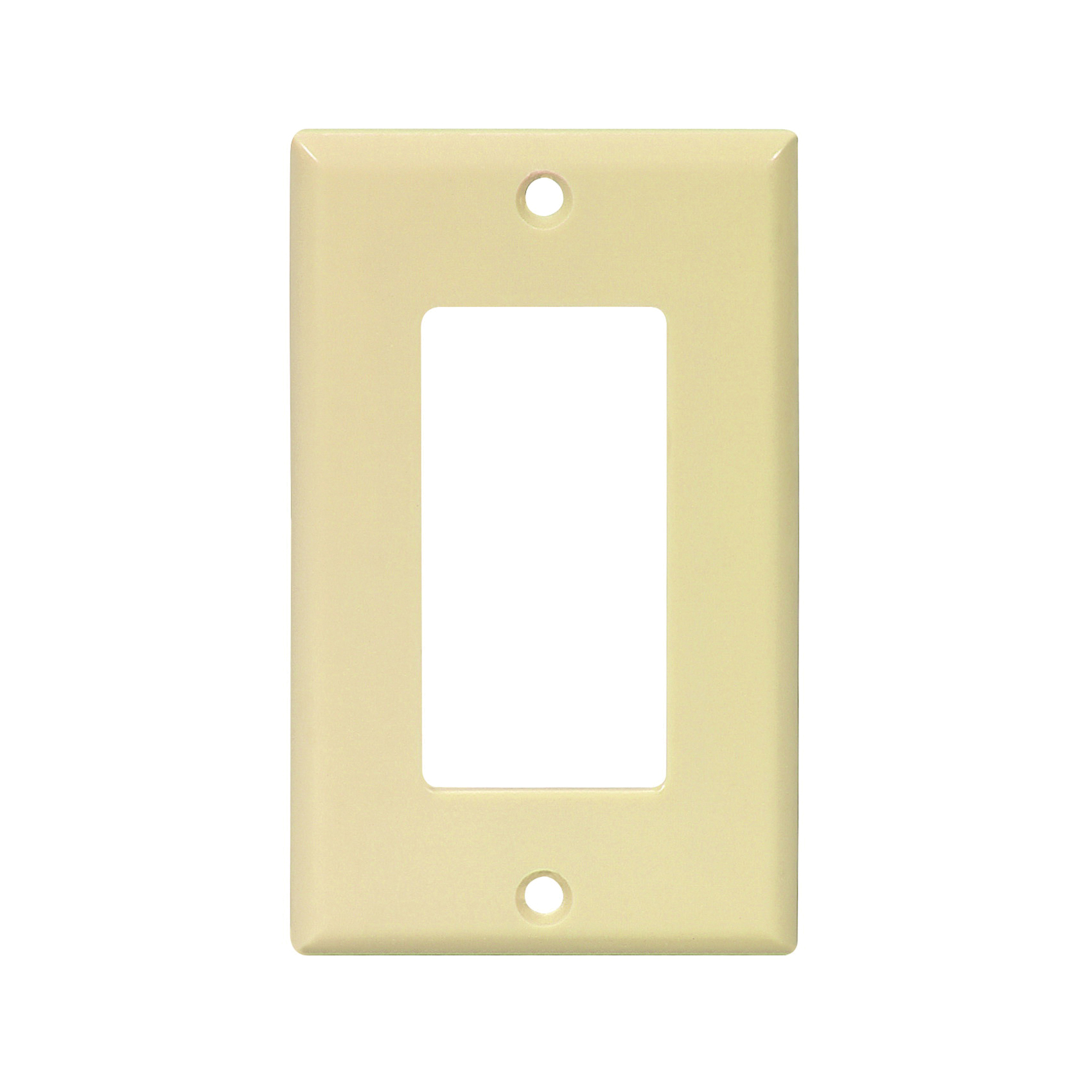 Eaton 2151V-BOX Wallplate, 4-1/2 in L, 2-3/4 in W, 1-Gang, Thermoset, Ivory, High-Gloss
